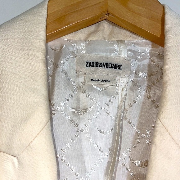 Zadig & Voltaire Victor Blazer in Ivory size sz. M/38 - Picture 9 of 15